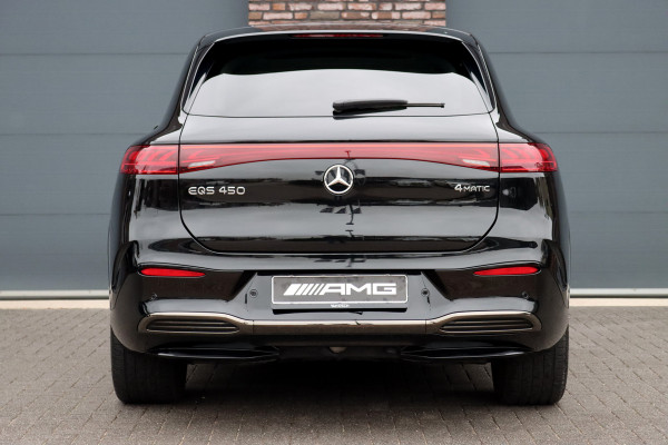 Mercedes-Benz EQS SUV 450 4MATIC AMG Line 118 kWh | Facelift | Hyperscreen | Achterasbesturing | Airmatic | Distronic+ | Massage | Burmester | Trekhaak | Verwarmd Stuurwiel | HUD | Stoelventilatie |