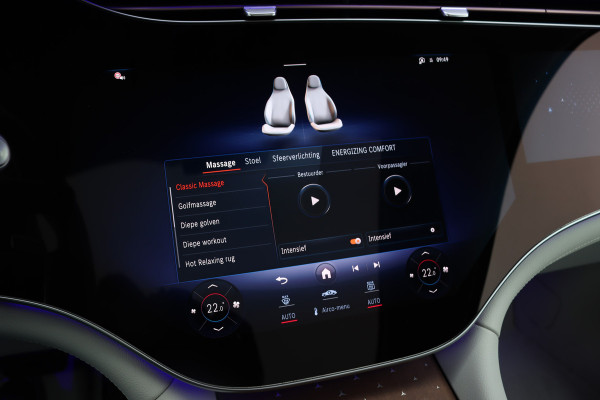 Mercedes-Benz EQS SUV 450 4MATIC AMG Line 118 kWh | Facelift | Hyperscreen | Achterasbesturing | Airmatic | Distronic+ | Massage | Burmester | Trekhaak | Verwarmd Stuurwiel | HUD | Stoelventilatie |