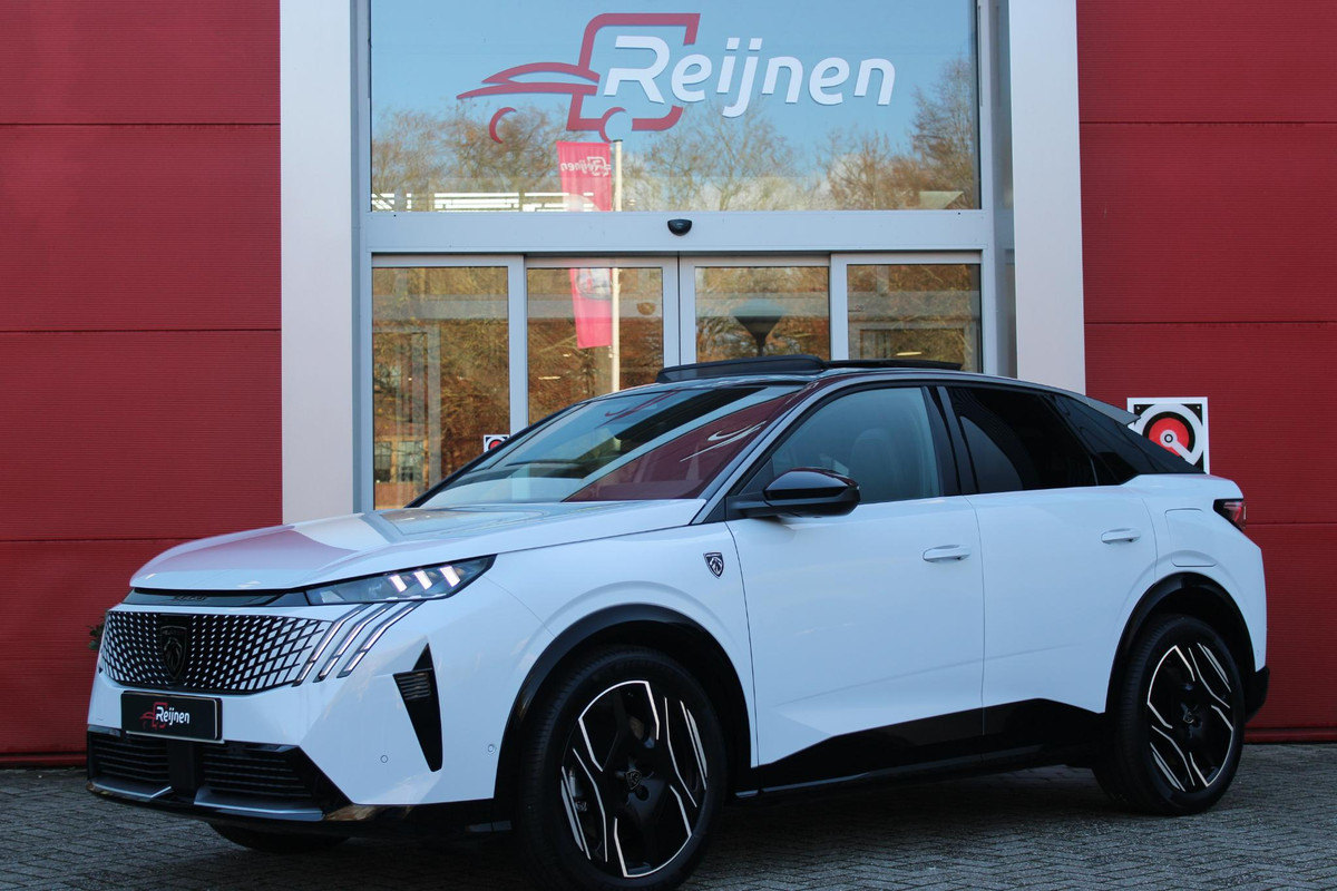 Peugeot 3008 GT 325PK LAUNCH EDITION DUAL MOTOR 73KWH | PANORAMISCH SCHUIF / KANTELDAK | PREMIUM HIFI FOCAL | LEDEREN BEKLEDING NAPPA | ELEKTRISCH VERSTELBARE VOOR STOELEN, MET GEHEUGENFUNCTIE OP BESTUURDERSSTOEL | STOEL VERWARMING | STOEL MASAGE | STOEL VENTILATIE | ACHTERBANK VERWARMING | STUUR VERWARMING | WARMTE POMP | ALARM SYSTEEM | DRAADLOOS APPLE CARPLAY / ANDROID AUTO | DRAADLOZE TELEFOONLADER | VISIOPARK 360° HD CAMERA'S | DRIVE ASSIST 2.0 SEMI-AUTONOOMRIJDEN |