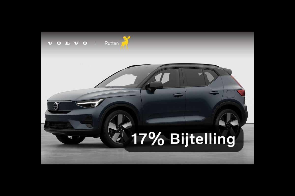 Volvo EX40 252PK Automaat Single Ext. Range Plus / Lounge Pakket / Extra getint glas / 360 Camera / 20'' velgen / Panoramadak / Zwart dak