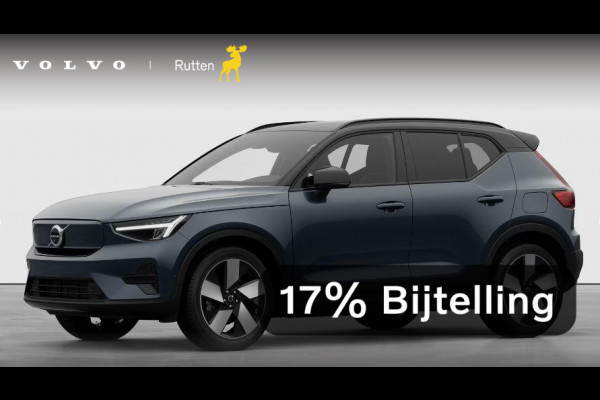 Volvo EX40 252PK Single Motor Extended Range 82 kWh Plus / Lounge Pakket / Panoramadak / 360 Camera / Extra getint glas / 20'' Velgen / Nubuck bekleding