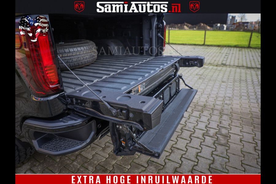 GMC Sierra AT4 6.2 V8 4X4 | VIRTUAL COCKPIT | HUD | BOM VOL | DC | RAM DEALER NEDERLAND | Dubbele Cabine met Royale 5 Zitplaatsen | BPM vrij | Nu Leverbaar uit Voorraad | Voorraad Nr 248378 |
