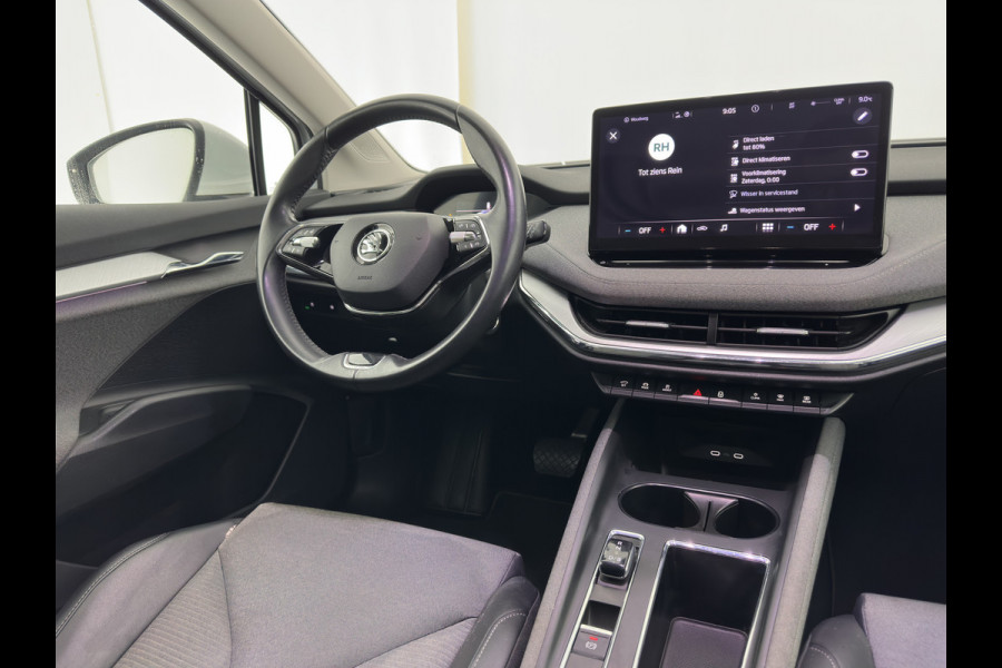 Škoda ENYAQ iV 80 {SOH-90%} [ 3-Fase ] (INCL-BTW) *LEATHER-FABRIC | FULL-LED | DIGI-COCKPIT | CAMERA | KEYLESS | NAVI-FULLMAP | AMBIENT-LIGHT | ECC | HEATED-COMFORTSEATS | DAB+ | PDC | CRUISE | CARPLAY | TOWBAR | 19"ALU*