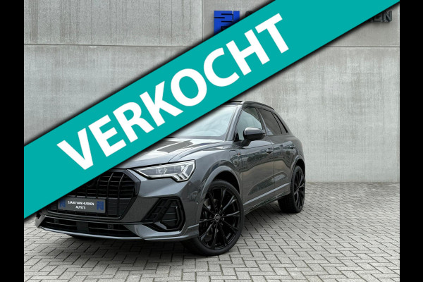 Audi Q3 45 TFSI e S Line Edition 245pk S-Tronic! 1e Eig|DLR|Panoramadak|Virtual Cockpit|LED Matrix|Leder|ACC|Camera|Black|Trekhaak