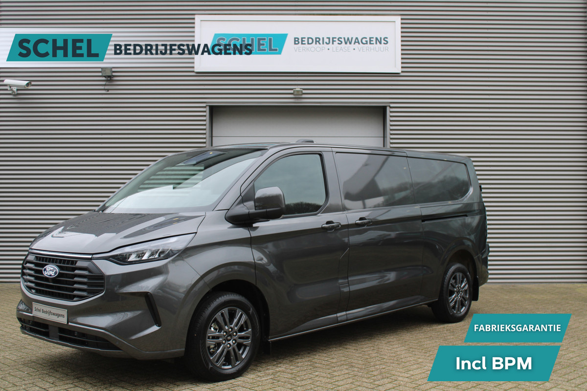 Ford Transit Custom 320 2.0 TDCI L2H1 Limited 170pk - 1+1 Stoelopstelling - 2x Schuifdeur - Adaptive Cruise - Verwarmd stuur - Blind spot - Navigati