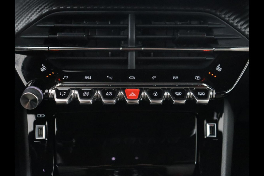 Peugeot e-208 EV GT 350 50 kWh | Stoelverwarming | Adaptive cruise | Camera | Leder-Alcantara | Keyless | Navigatie | Full LED | DAB | Climate control | Dodehoek detectie | Parkeerhulp