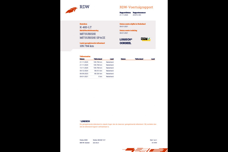 Mitsubishi Space Star 1.0 Cool+ Airco | 5 deurs | Elektr. pakket | Nederlandse Auto