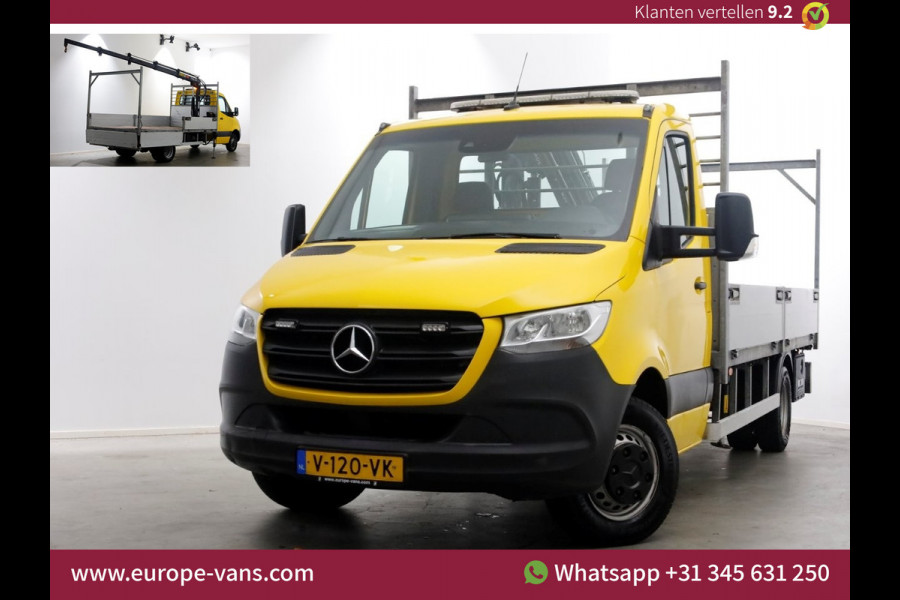Mercedes-Benz Sprinter 516 CDI 163pk E6 Open Laadbak+HIAB T-CLX 029 Kraan PTO/Trekhaak 3500kg 01-2019