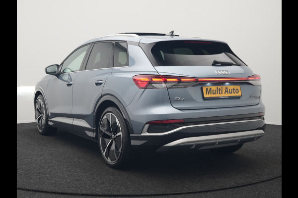 Audi Q4 e-tron 50 quattro S edition 77 kWh 299pk | Trekhaak Af Fabriek | Panodak | Adaptive Cruise | Head Up | Sonos Audio | Camera | Lederen Sportstoelen Memory & Verwarmd | Virtual | Navigatie | Keyless | 21"L.M |