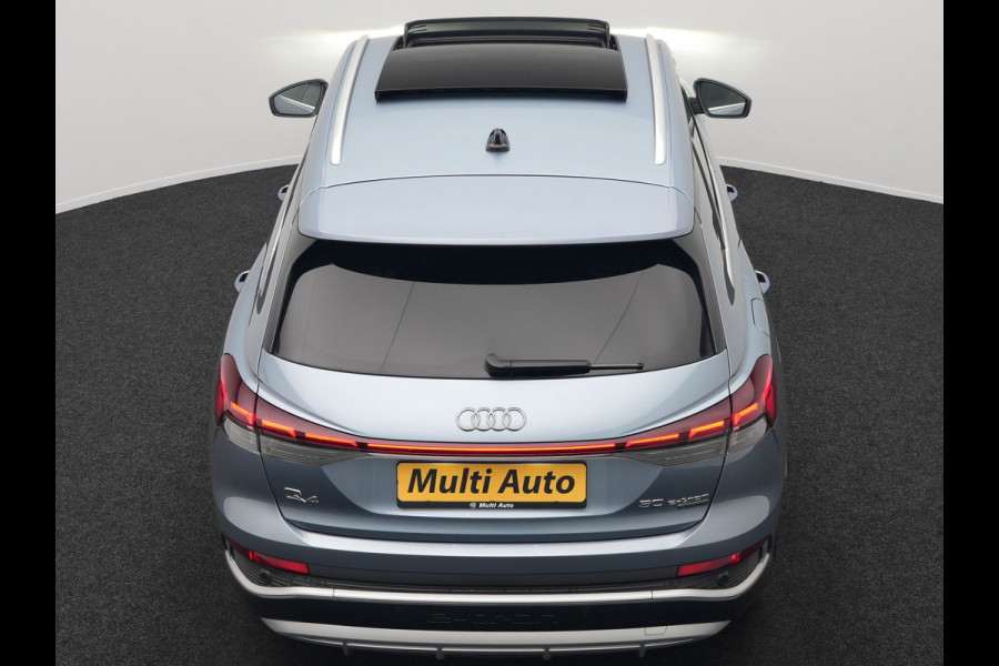 Audi Q4 e-tron 50 quattro S edition 77 kWh 299pk | Trekhaak Af Fabriek | Panodak | Adaptive Cruise | Head Up | Sonos Audio | Camera | Lederen Sportstoelen Memory & Verwarmd | Virtual | Navigatie | Keyless | 21"L.M |