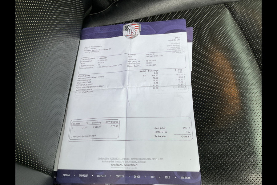 Dodge Ram 1500 5-Pers 5.7 V8 4x4 Crew Cab Leer Bodykit Rebel Camera Trekhaak