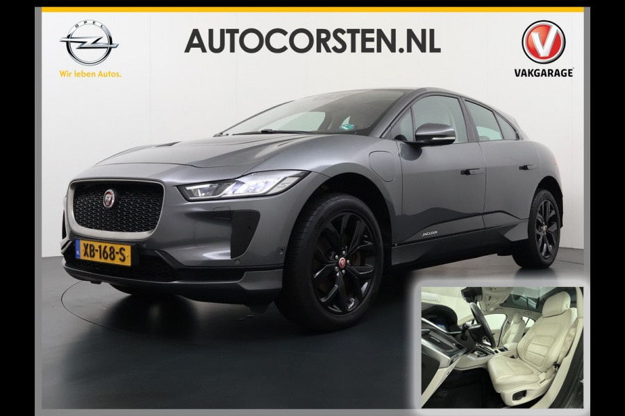 Jaguar I-PACE EV400 S AWD 90kWh Leder+Memory Panoramadak Camera Meridian®-Audio Stoelverwarming Navi Ecc Apple Carplay Android Auto Cruise Con Elek.Voorstoelen Voorruitverwarming DAB+ Led Verkeersbord detectie Rijstrooksensor Wifi Origineel Nederlandse Auto