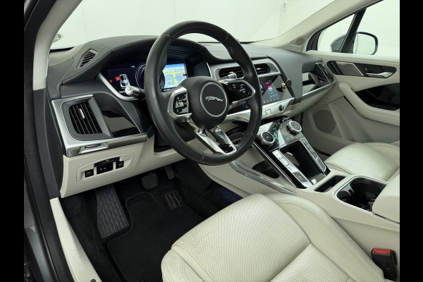 Jaguar I-PACE EV400 S AWD 90kWh Leder+Memory Panoramadak Camera Meridian®-Audio Stoelverwarming Navi Ecc Apple Carplay Android Auto Cruise Con Elek.Voorstoelen Voorruitverwarming DAB+ Led Verkeersbord detectie Rijstrooksensor Wifi Origineel Nederlandse Auto
