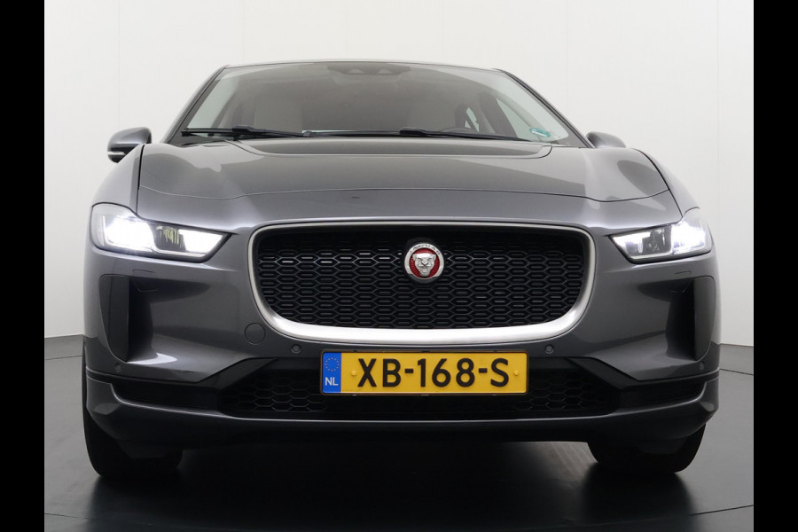 Jaguar I-PACE EV400 S AWD 90kWh Leder+Memory Panoramadak Camera Meridian®-Audio Stoelverwarming Navi Ecc Apple Carplay Android Auto Cruise Con Elek.Voorstoelen Voorruitverwarming DAB+ Led Verkeersbord detectie Rijstrooksensor Wifi Origineel Nederlandse Auto