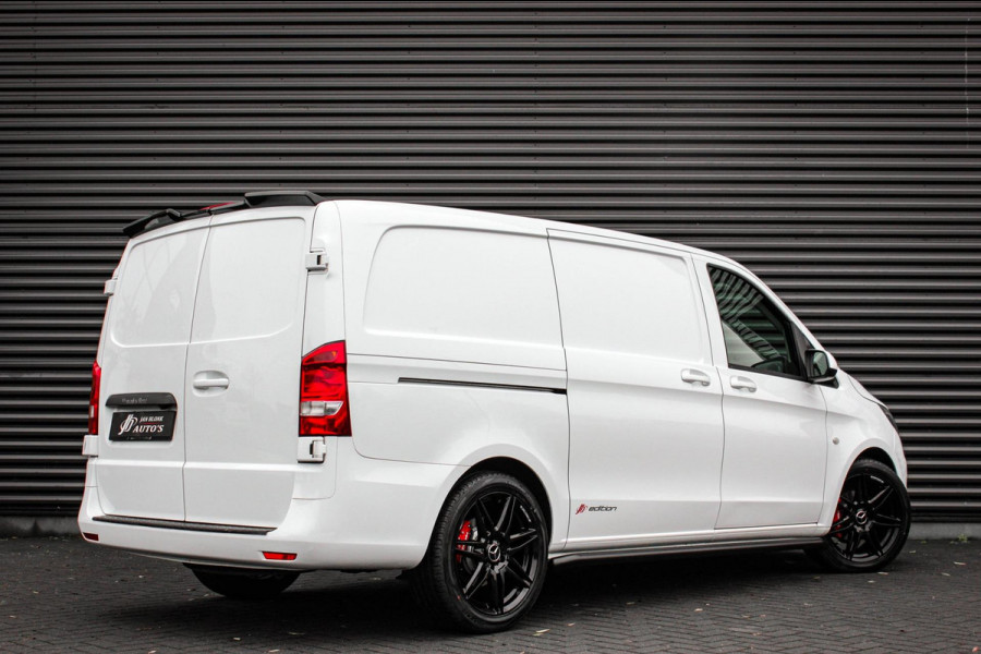 Mercedes-Benz Vito 163PK LANG JB-EDITION FULL BLACK / AMG / SPOILER / VERLAGINGSVEREN / NAVIGATIE / SIDE-BARS / FULL / NAVI
