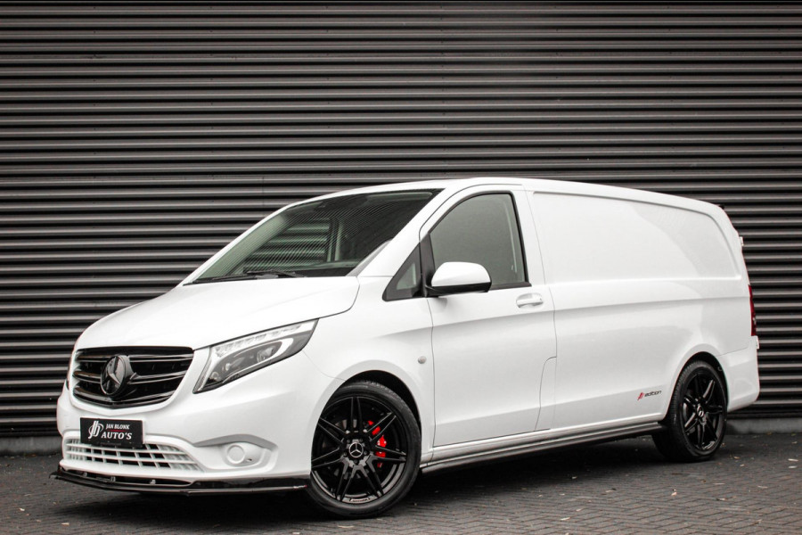 Mercedes-Benz Vito 163PK LANG JB-EDITION FULL BLACK / AMG / SPOILER / VERLAGINGSVEREN / NAVIGATIE / SIDE-BARS / FULL / NAVI