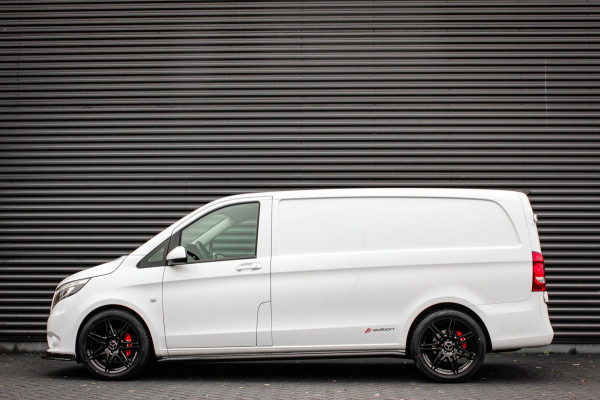 Mercedes-Benz Vito 163PK LANG JB-EDITION FULL BLACK / AMG / SPOILER / VERLAGINGSVEREN / NAVIGATIE / SIDE-BARS / FULL / NAVI