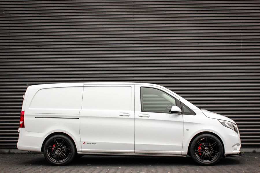 Mercedes-Benz Vito 163PK LANG JB-EDITION FULL BLACK / AMG / SPOILER / VERLAGINGSVEREN / NAVIGATIE / SIDE-BARS / FULL / NAVI