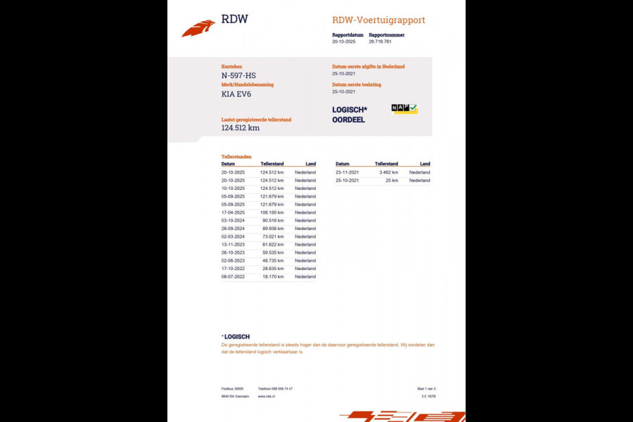 Kia Ev6 GT-Line 77.4 kWh|92,7% SOH|FULL OPTION|PANO|AFN. TREKHAAK|STOELVERW+VENT|STUURVERW.|360 CAMERA|CARPLAY|INCL.BTW|1e EIG.|NL