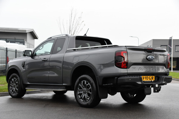Ford Ranger 2.0 Super Cab EcoBlue Wildtrak Adaptieve Cruise, 360 Camera, Carplay, 3500kg Trekhaak, LEDER, LED, 204pk, Automaat, Uniek!