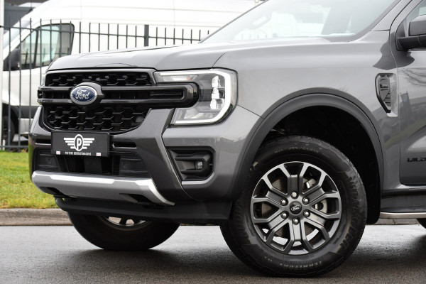 Ford Ranger 2.0 Super Cab EcoBlue Wildtrak Adaptieve Cruise, 360 Camera, Carplay, 3500kg Trekhaak, LEDER, LED, 204pk, Automaat, Uniek!