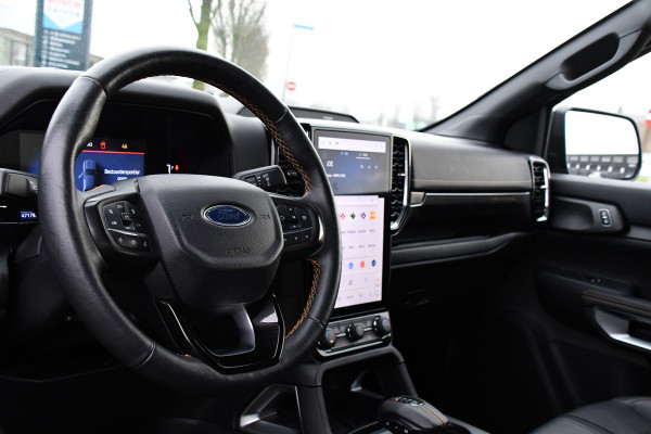 Ford Ranger 2.0 Super Cab EcoBlue Wildtrak Adaptieve Cruise, 360 Camera, Carplay, 3500kg Trekhaak, LEDER, LED, 204pk, Automaat, Uniek!