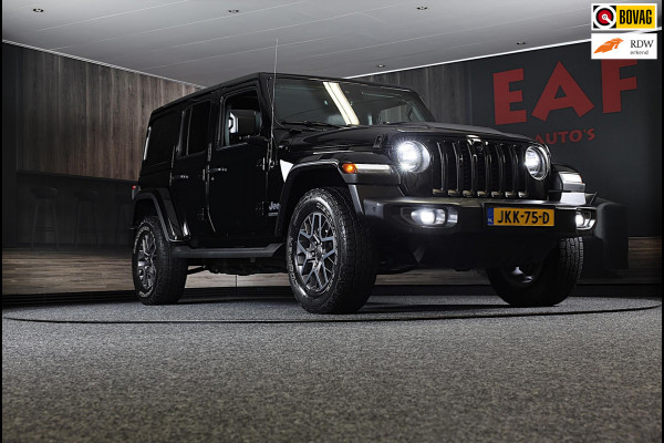Jeep Wrangler UNLIMITED 4xe 380 80th Anniversary / Acc / 360 Camera / Leder / Navi / Dode Hoek / Trekhaak / Led / Pdc / 18 Inch