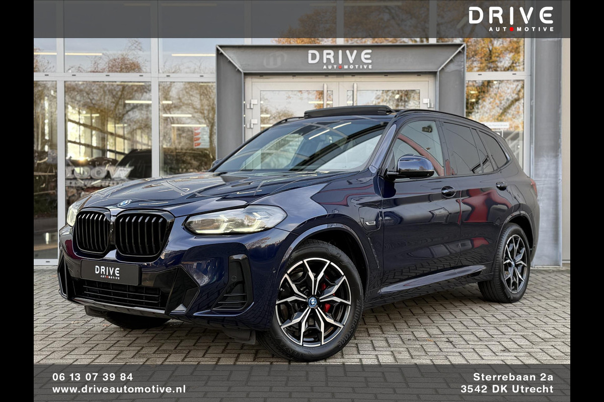 BMW X3 xDrive30e High Ex. M-Sport |Pano|Leer|Memory|360Cam|HUD|HIFI|Trekhaak|Tansanit