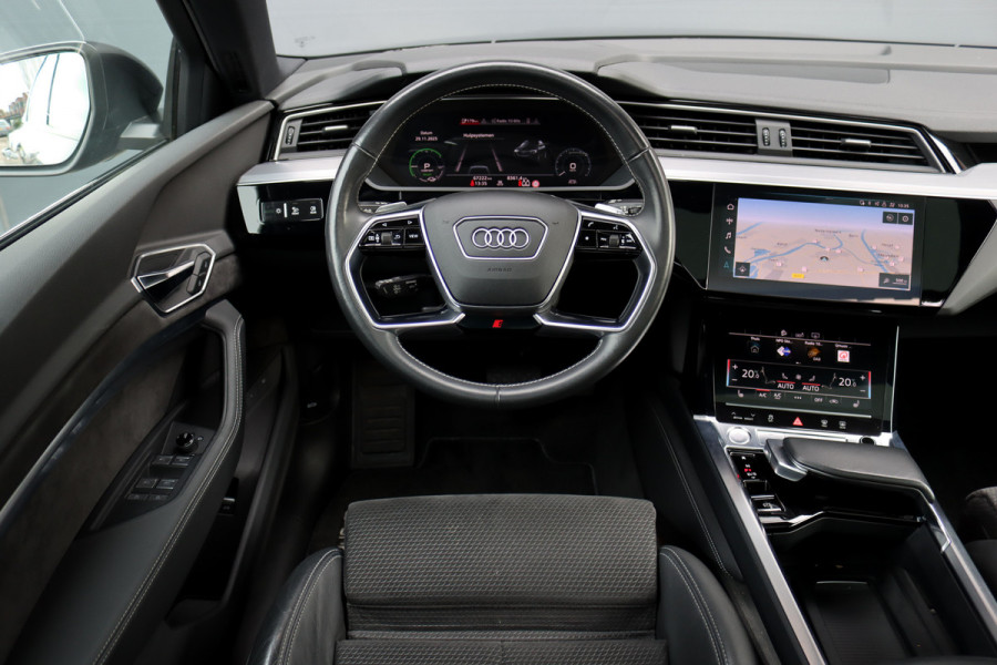 Audi e-tron Sportback 50 quattro S edition 71 kWh | Luchtvering | Panoramadak | Adaptieve Cruise Control | Camera | Memory | Matrix-LED | Stoelverwarming | Keyless Entry | Audi Sound System |
