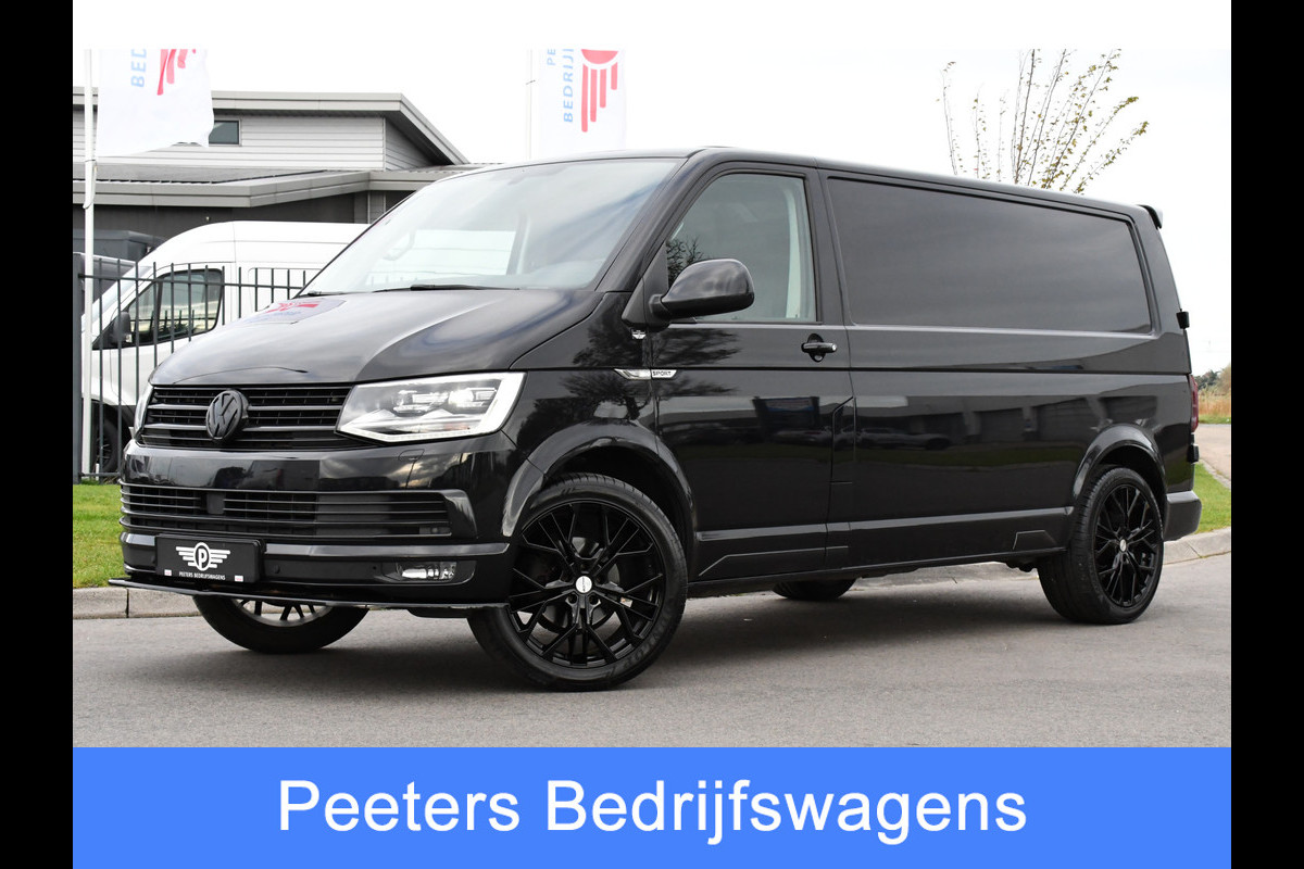Volkswagen Transporter 2.0 TDI L2H1 Black Edition Highline Adaptieve Cruise, Camera, Carplay, Leder, Trekhaak, Sensoren, 150pk, Automaat, Uniek!