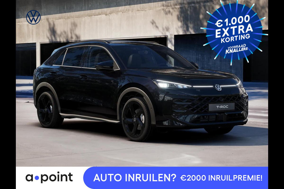 Volkswagen T-Roc R-Line First Edition 1.5 eTSI 110 kW / 150 PK SUV | Interieur Pakket leder 'Varenna' | Black Style Pakket | Panoramaschuif-kanteldak | Trekhaak | Koplampverlichting matrix-led (IQ.LIGHT) | Assistance Pakket | Elek. achterklep