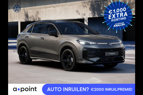 Volkswagen T-Roc R-Line First Edition 1.5 eTSI 110 kW / 150 PK SUV | Panoramaschuif-kanteldak | Assistance Pakket | Trekhaak | Black Style Pakket | Koplampverlichting matrix-led (IQ.LIGHT) | Elek. achterklep | Zwart dak