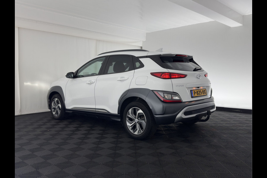 Hyundai Kona 1.6 GDI HEV Fashion (INCL-BTW) Aut. *NAVI-FULLMAP | DIGI-COCKPIT | FULL-LED | KEYLESS | CAMERA | HEAD-UP | SHIFT-PADDLES | DAB | COMFORT-SEATS | PRIVACY-GLASS | TOWBAR | 16 "ALU*