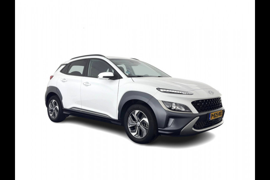 Hyundai Kona 1.6 GDI HEV Fashion (INCL-BTW) Aut. *NAVI-FULLMAP | DIGI-COCKPIT | FULL-LED | KEYLESS | CAMERA | HEAD-UP | SHIFT-PADDLES | DAB | COMFORT-SEATS | PRIVACY-GLASS | TOWBAR | 16 "ALU*