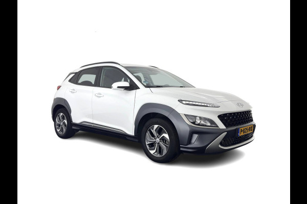 Hyundai Kona 1.6 GDI HEV Fashion (INCL-BTW) Aut. *NAVI-FULLMAP | DIGI-COCKPIT | FULL-LED | KEYLESS | CAMERA | HEAD-UP | SHIFT-PADDLES | DAB | COMFORT-SEATS | PRIVACY-GLASS | TOWBAR | 16 "ALU*