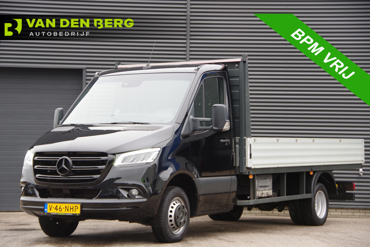 Mercedes-Benz Sprinter 519 3.0 CDI V6 L3 AUT. OPEN LAADBAK, LED, 3.5T TREKHAAK, STANDKACHEL, CAMERA, MBUX 10'', LEDER STUUR, NAVI, CLIMA