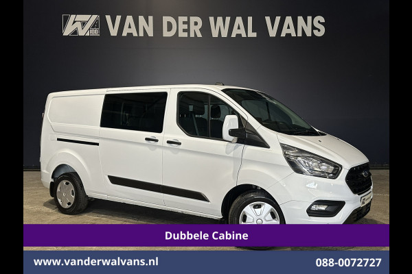 Ford Transit Custom 2.0 TDCI 131pk L2H1 Dubbele Cabine Euro6 Airco | 6-Zits | Apple Carplay | LED | 2800kg trekvermogen Cruisecontrol, Android Auto, Stoeverwarming, Verwarmde Voorruit, Parkeersensoren, Bijrijdersbank