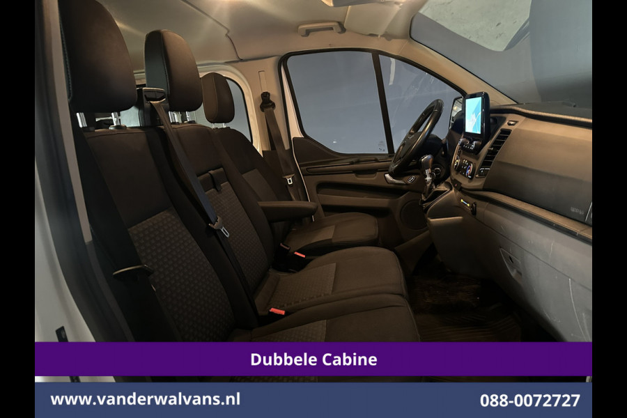 Ford Transit Custom 2.0 TDCI 131pk L2H1 Dubbele Cabine Euro6 Airco | 6-Zits | Apple Carplay | LED | 2800kg trekvermogen Cruisecontrol, Android Auto, Stoeverwarming, Verwarmde Voorruit, Parkeersensoren, Bijrijdersbank