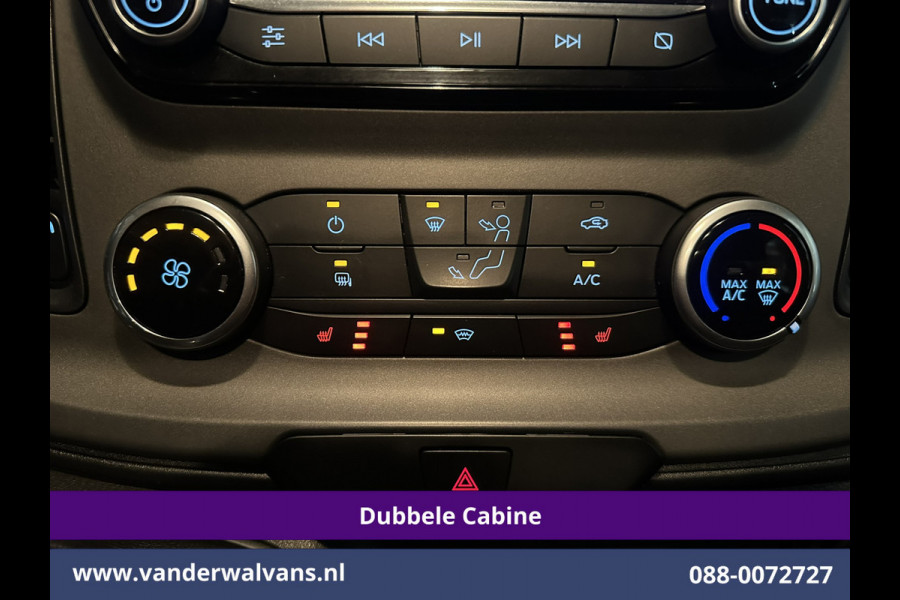 Ford Transit Custom 2.0 TDCI 131pk L2H1 Dubbele Cabine Euro6 Airco | 6-Zits | Apple Carplay | LED | 2800kg trekvermogen Cruisecontrol, Android Auto, Stoeverwarming, Verwarmde Voorruit, Parkeersensoren, Bijrijdersbank