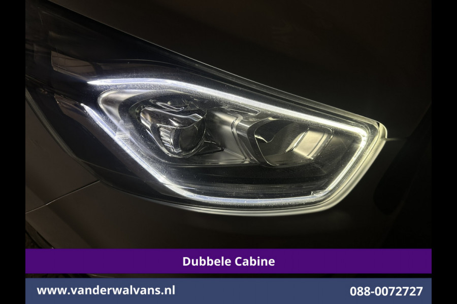 Ford Transit Custom 2.0 TDCI 131pk L2H1 Dubbele Cabine Euro6 Airco | 6-Zits | Apple Carplay | LED | 2800kg trekvermogen Cruisecontrol, Android Auto, Stoeverwarming, Verwarmde Voorruit, Parkeersensoren, Bijrijdersbank