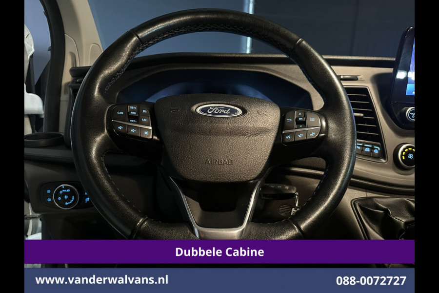 Ford Transit Custom 2.0 TDCI 131pk L2H1 Dubbele Cabine Euro6 Airco | 6-Zits | Apple Carplay | LED | 2800kg trekvermogen Cruisecontrol, Android Auto, Stoeverwarming, Verwarmde Voorruit, Parkeersensoren, Bijrijdersbank