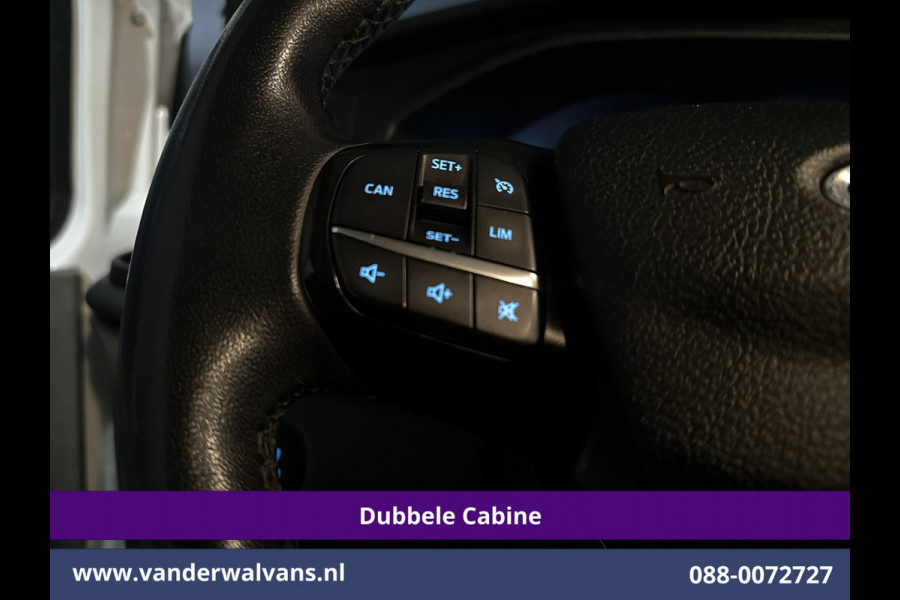 Ford Transit Custom 2.0 TDCI 131pk L2H1 Dubbele Cabine Euro6 Airco | 6-Zits | Apple Carplay | LED | 2800kg trekvermogen Cruisecontrol, Android Auto, Stoeverwarming, Verwarmde Voorruit, Parkeersensoren, Bijrijdersbank