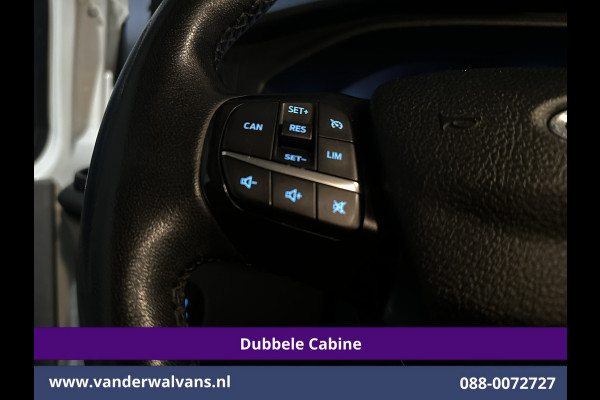 Ford Transit Custom 2.0 TDCI 131pk L2H1 Dubbele Cabine Euro6 Airco | 6-Zits | Apple Carplay | LED | 2800kg trekvermogen Cruisecontrol, Android Auto, Stoeverwarming, Verwarmde Voorruit, Parkeersensoren, Bijrijdersbank