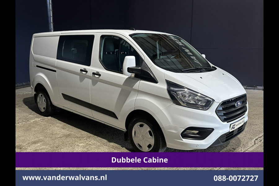 Ford Transit Custom 2.0 TDCI 131pk L2H1 Dubbele Cabine Euro6 Airco | 6-Zits | Apple Carplay | LED | 2800kg trekvermogen Cruisecontrol, Android Auto, Stoeverwarming, Verwarmde Voorruit, Parkeersensoren, Bijrijdersbank