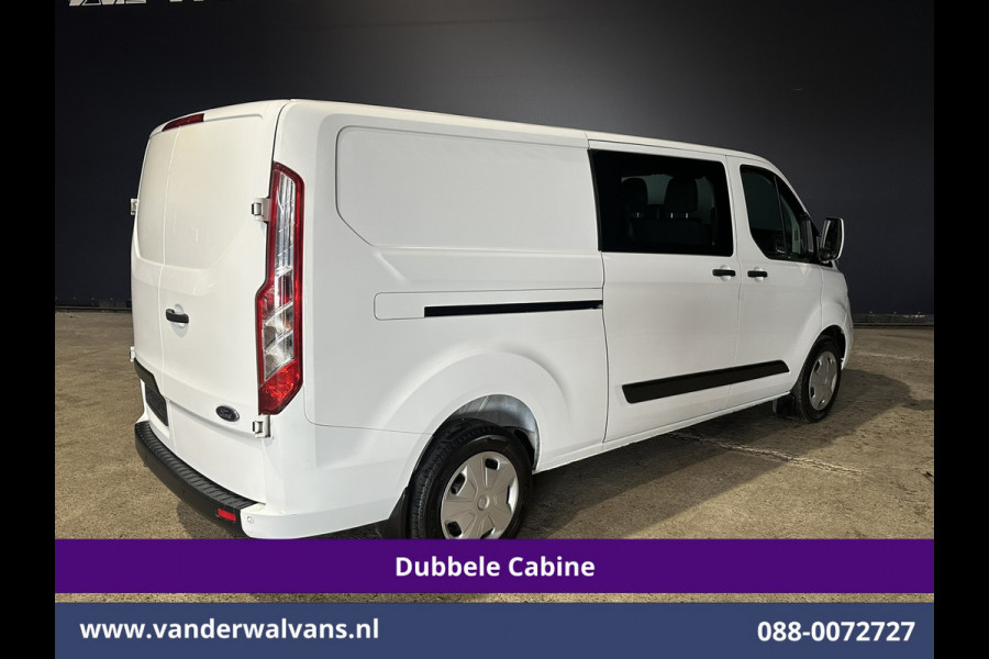 Ford Transit Custom 2.0 TDCI 131pk L2H1 Dubbele Cabine Euro6 Airco | 6-Zits | Apple Carplay | LED | 2800kg trekvermogen Cruisecontrol, Android Auto, Stoeverwarming, Verwarmde Voorruit, Parkeersensoren, Bijrijdersbank