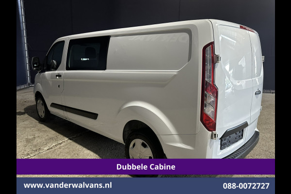 Ford Transit Custom 2.0 TDCI 131pk L2H1 Dubbele Cabine Euro6 Airco | 6-Zits | Apple Carplay | LED | 2800kg trekvermogen Cruisecontrol, Android Auto, Stoeverwarming, Verwarmde Voorruit, Parkeersensoren, Bijrijdersbank