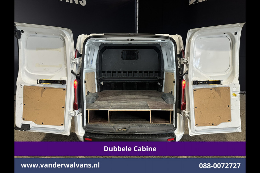 Ford Transit Custom 2.0 TDCI 131pk L2H1 Dubbele Cabine Euro6 Airco | 6-Zits | Apple Carplay | LED | 2800kg trekvermogen Cruisecontrol, Android Auto, Stoeverwarming, Verwarmde Voorruit, Parkeersensoren, Bijrijdersbank