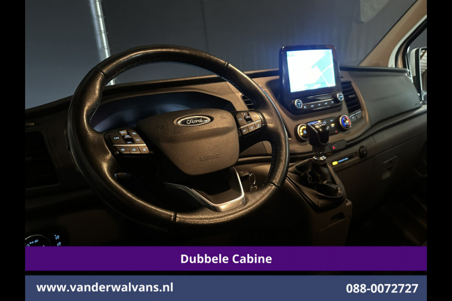 Ford Transit Custom 2.0 TDCI 131pk L2H1 Dubbele Cabine Euro6 Airco | 6-Zits | Apple Carplay | LED | 2800kg trekvermogen Cruisecontrol, Android Auto, Stoeverwarming, Verwarmde Voorruit, Parkeersensoren, Bijrijdersbank
