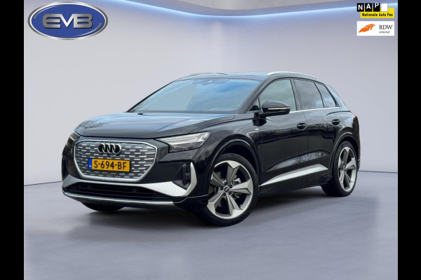 Audi Q4 e-tron 40 S 300 pk edition 77 kWh, SOH 92,5 %, 1 e eigenaar, 2 X S line, 21 ", Electrische trekhaak, NL auto met nap