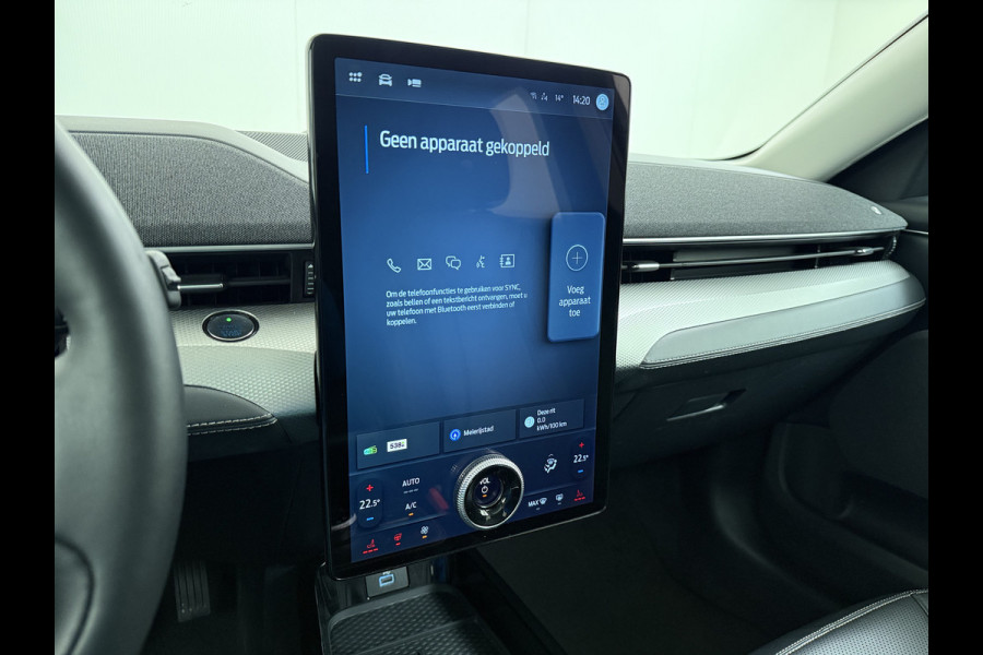 Ford Mustang Mach-E Extended Range RWD 98kWhTechnology Pack Plus Leder Pano-dak Extend B&O®-Hifi Audio 360°Camera Stoel+Stuurverwarming SOH 92.5% Memory Keyless Lane Departure Warning/Lane Keeping Aid Road Edge Detection 1e Eigenaar Origineel Nederlandse Auto Nieuwprijs €60.674,-